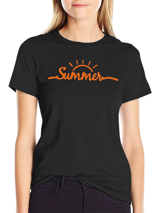Summer Sun Graphic T-Shirt - Black