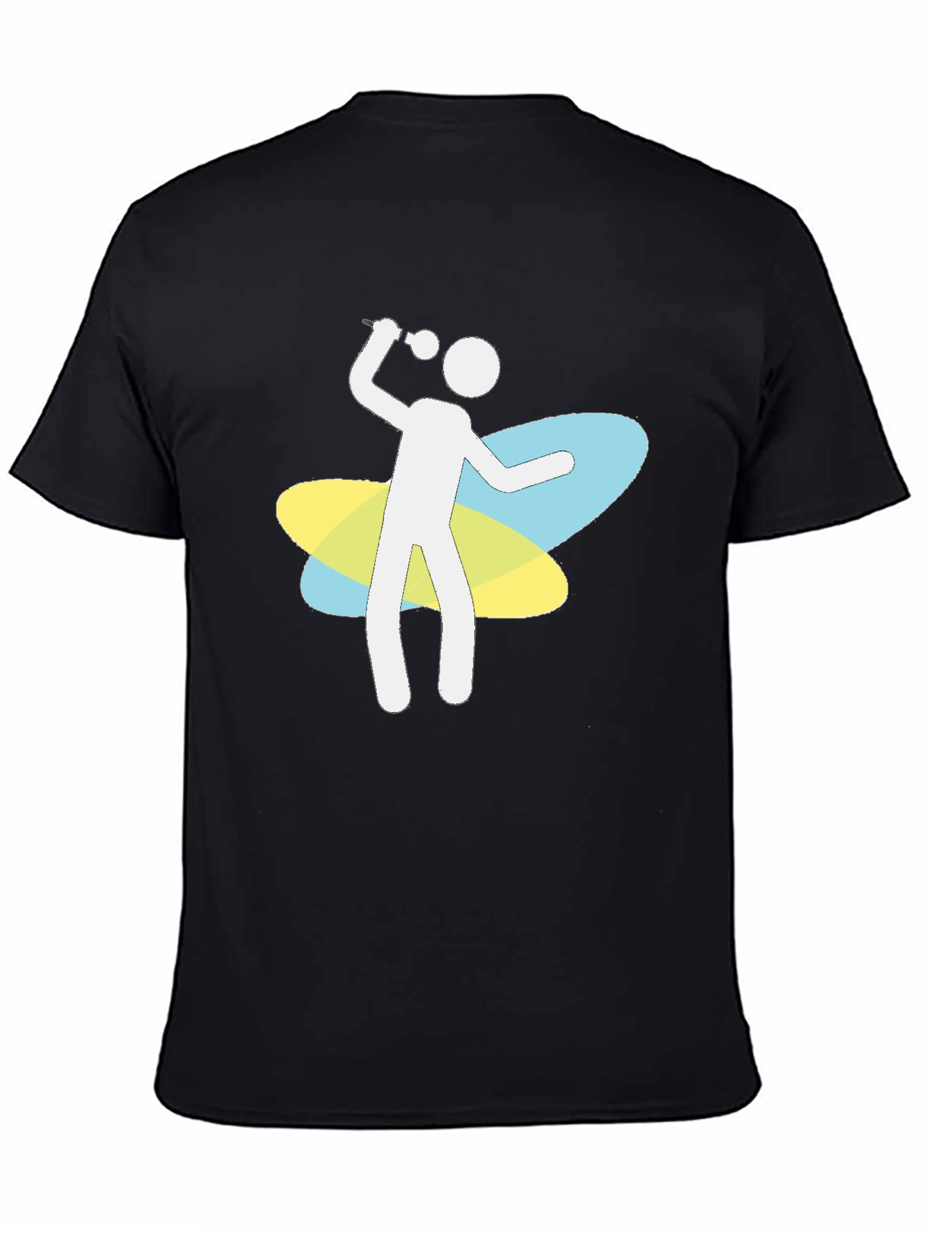 Karaoke Stick Figure Black T-Shirt