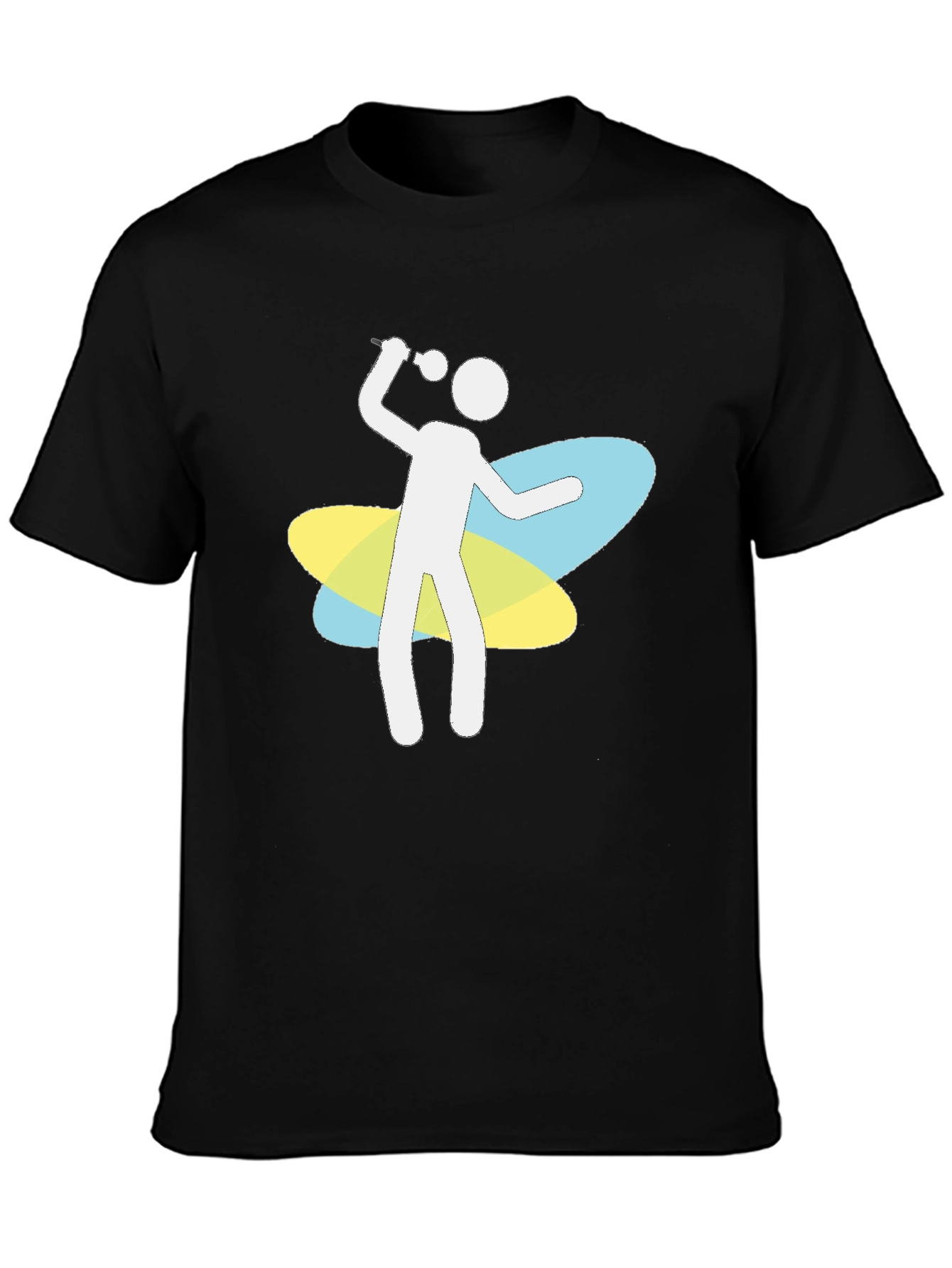 Karaoke Stick Figure Black T-Shirt