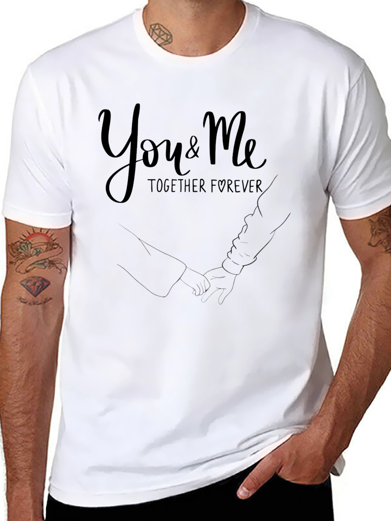 You & Me Forever Black T-Shirt