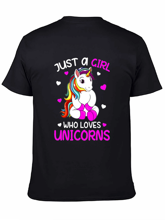 Just A Girl Who Loves Unicorns T-Shirt