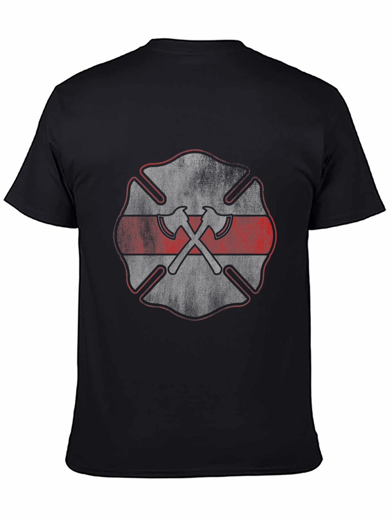Firefighter Axe Emblem Black T-Shirt