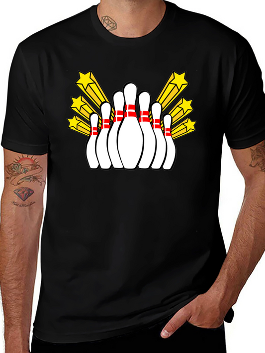Bowling Pins Starburst Graphic T-Shirt
