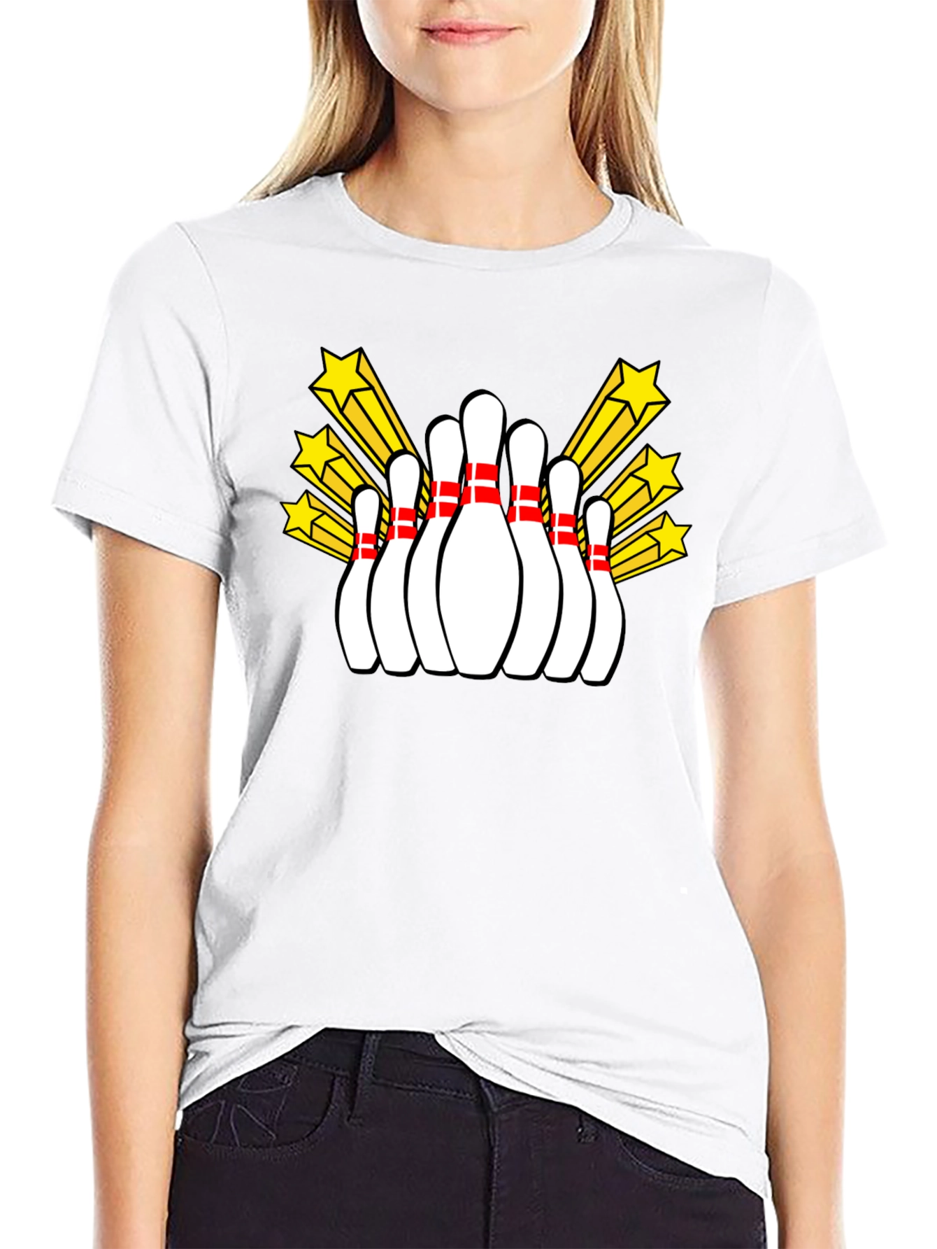 Bowling Pins Starburst Graphic T-Shirt