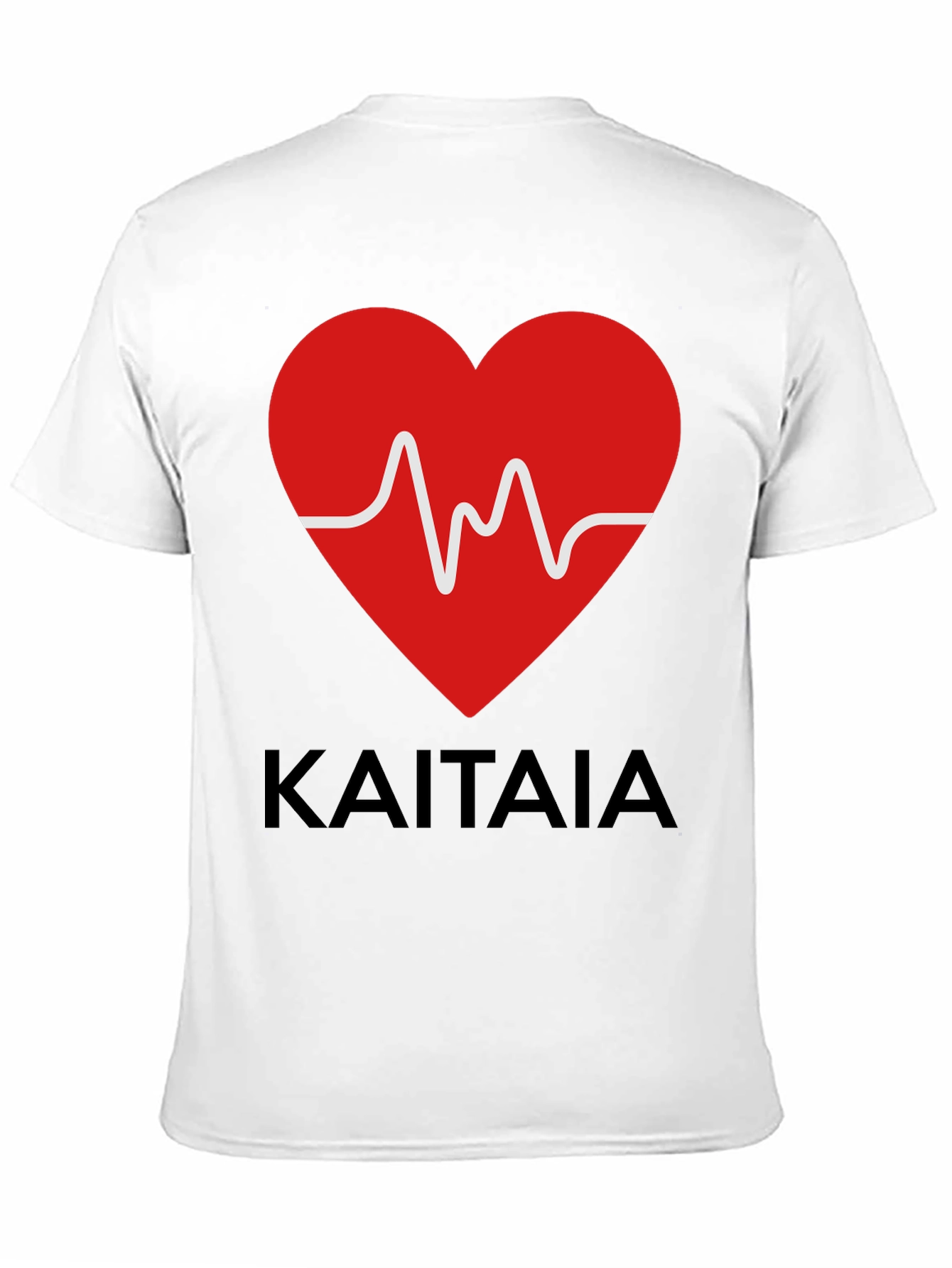 Kaitaia Heartbeat T-Shirt - Black Cotton Tee
