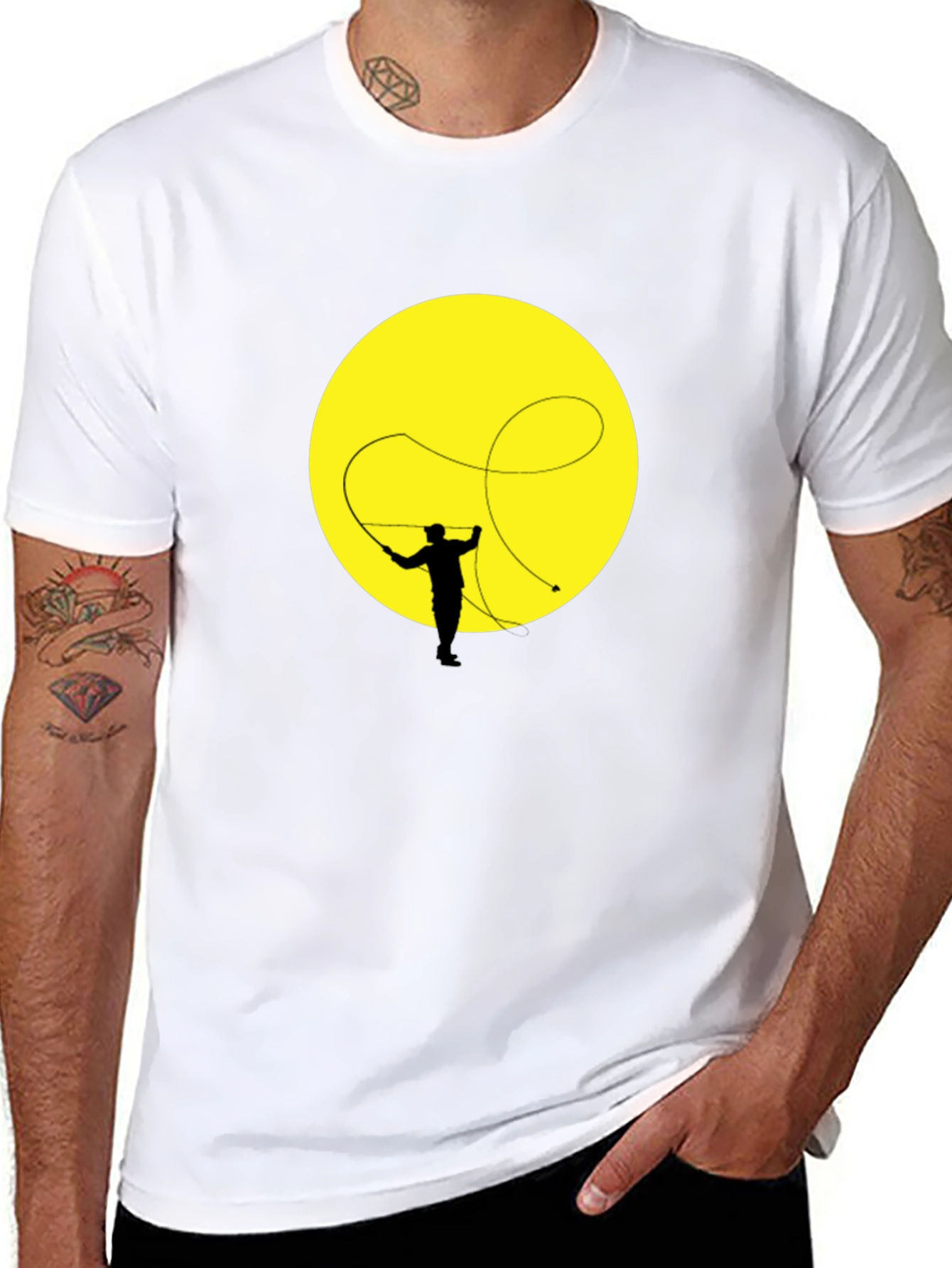 Retro Rodeo Whip T-Shirt - Black