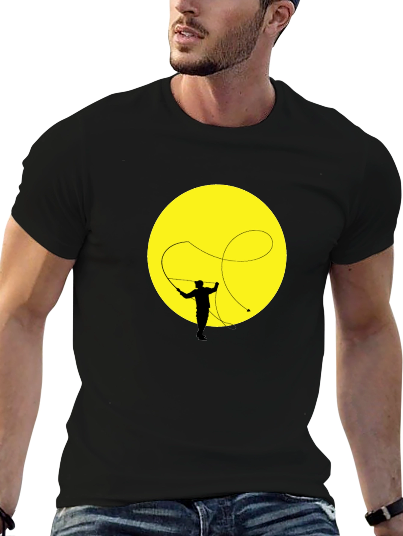 Retro Rodeo Whip T-Shirt - Black