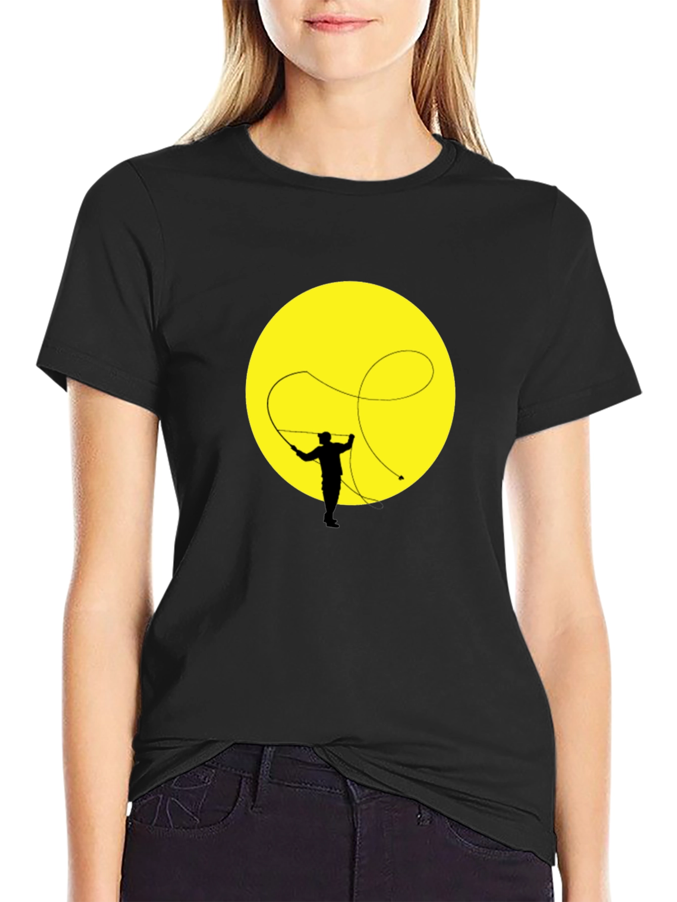 Retro Rodeo Whip T-Shirt - Black