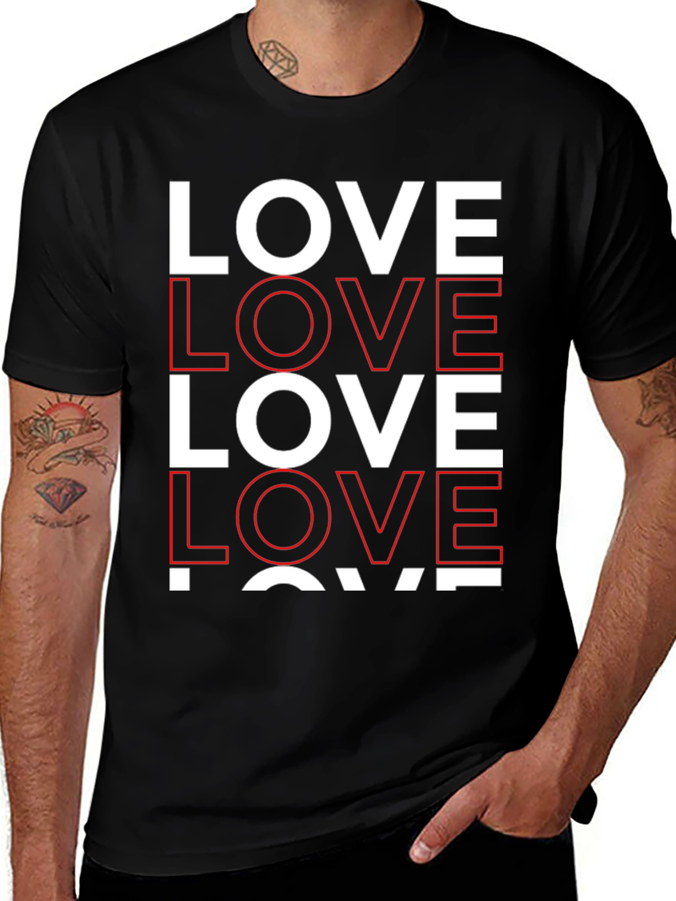 Bold Love Graphic Tee - Classic Crew Neck
