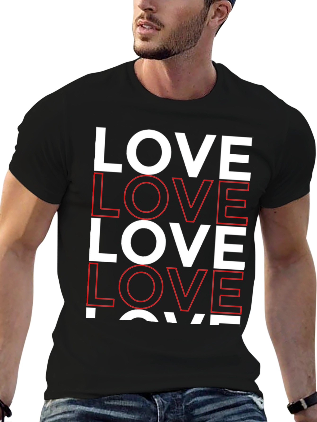 Bold Love Graphic Tee - Classic Crew Neck