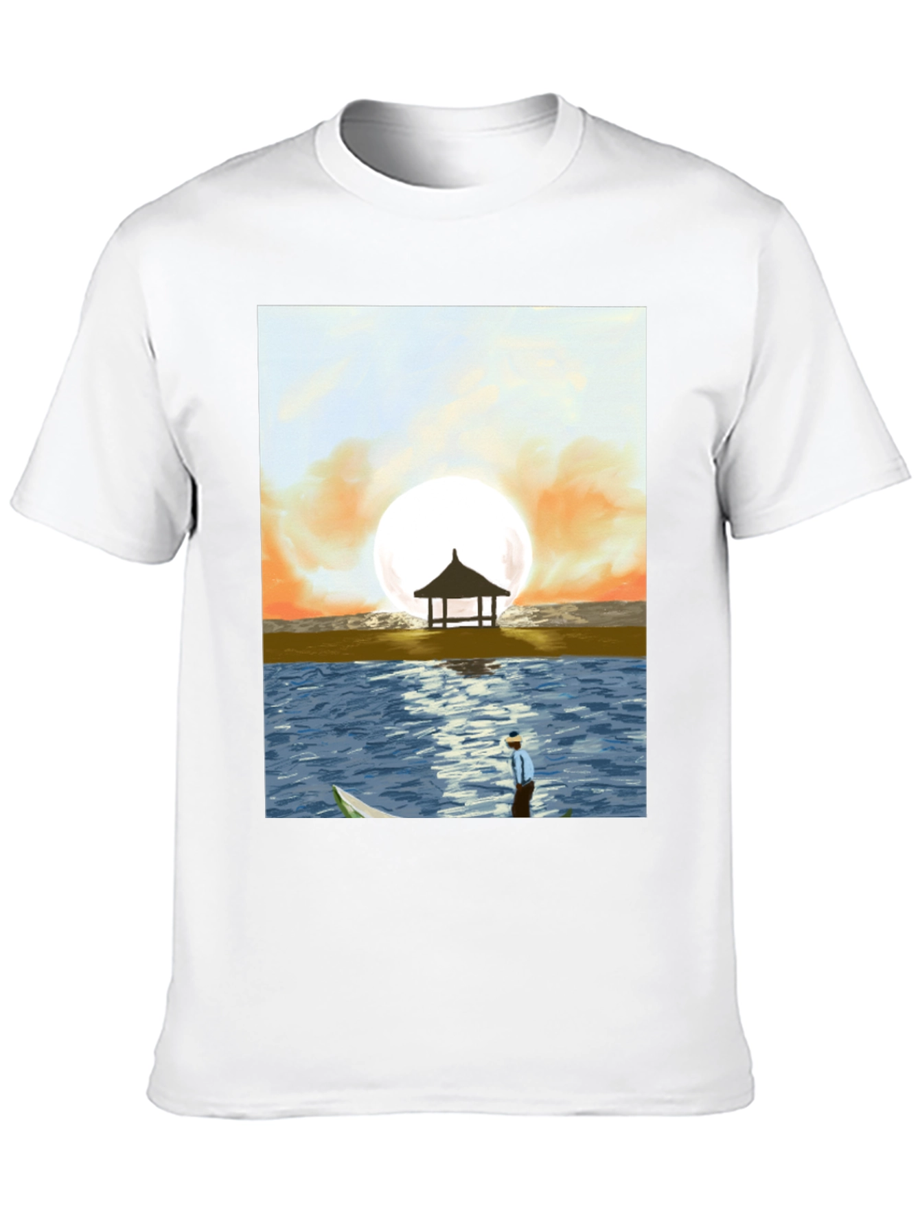 Sunset Beach Graphic Tee - Stylish Mens T-Shirt