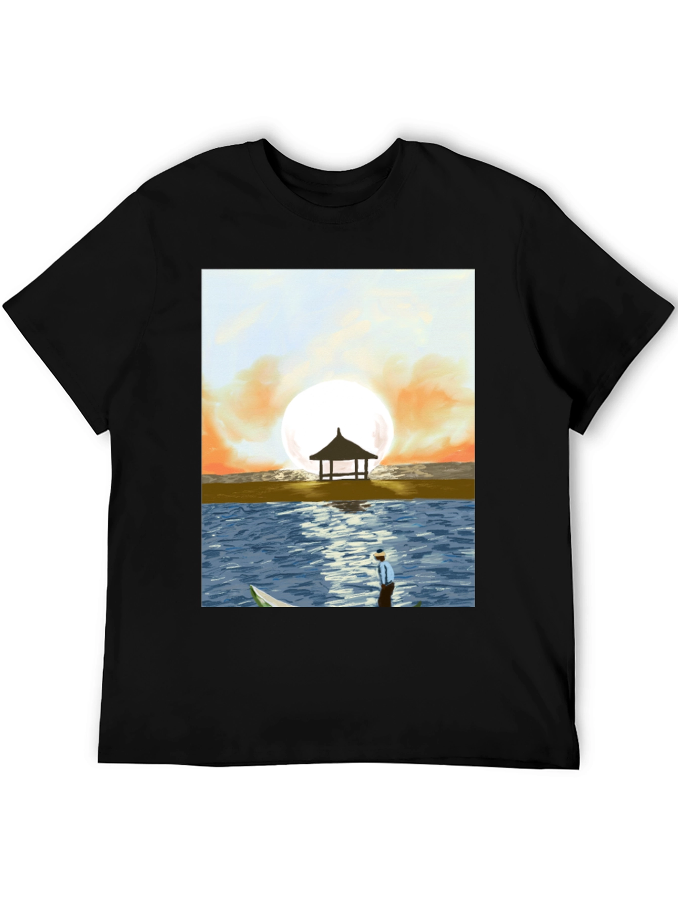 Sunset Beach Graphic Tee - Stylish Mens T-Shirt