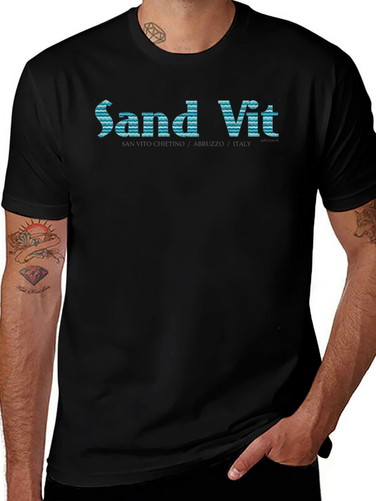 Sand Vit Graphic Tee - Black Cotton T-Shirt