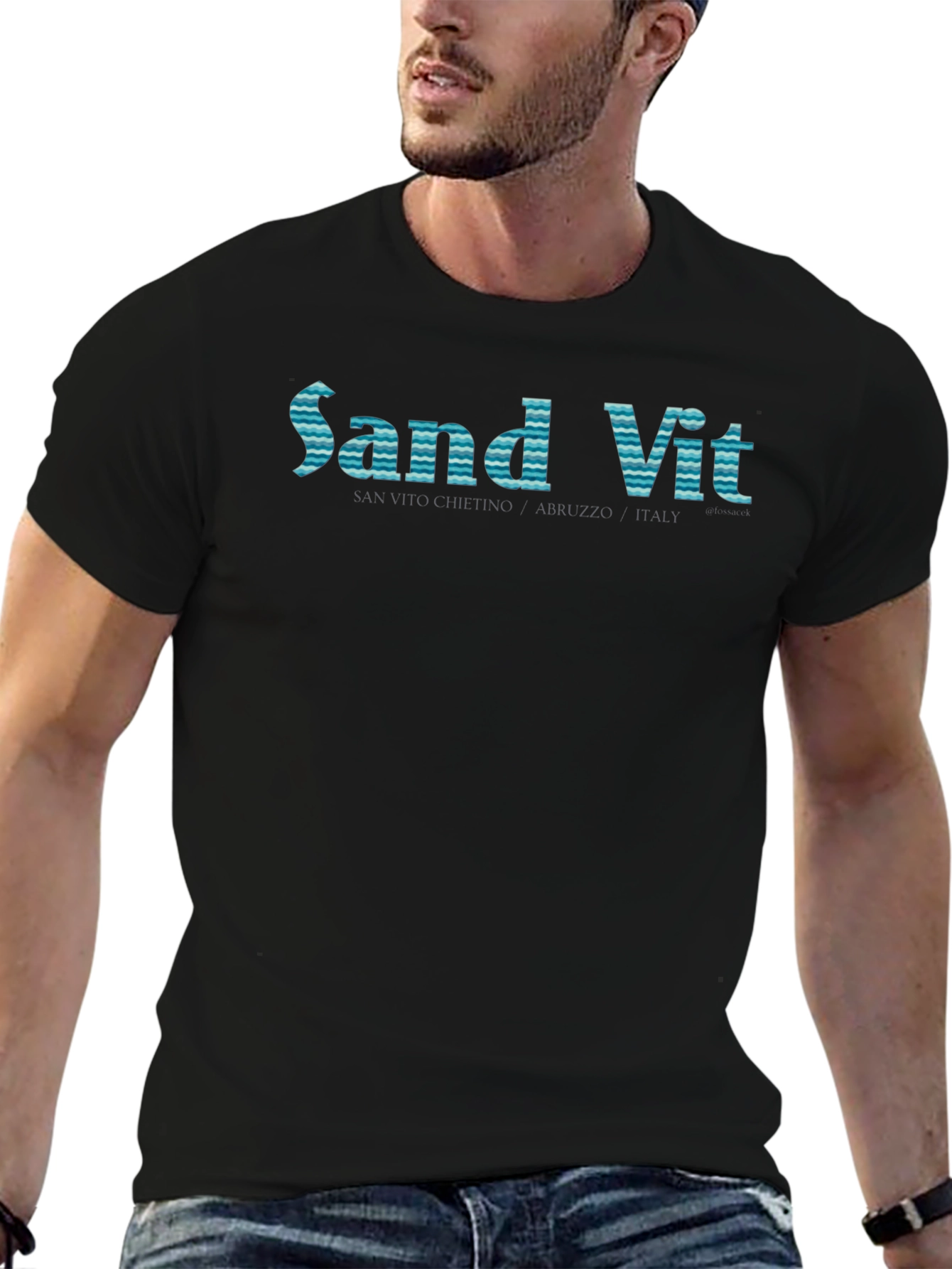 Sand Vit Graphic Tee - Black Cotton T-Shirt