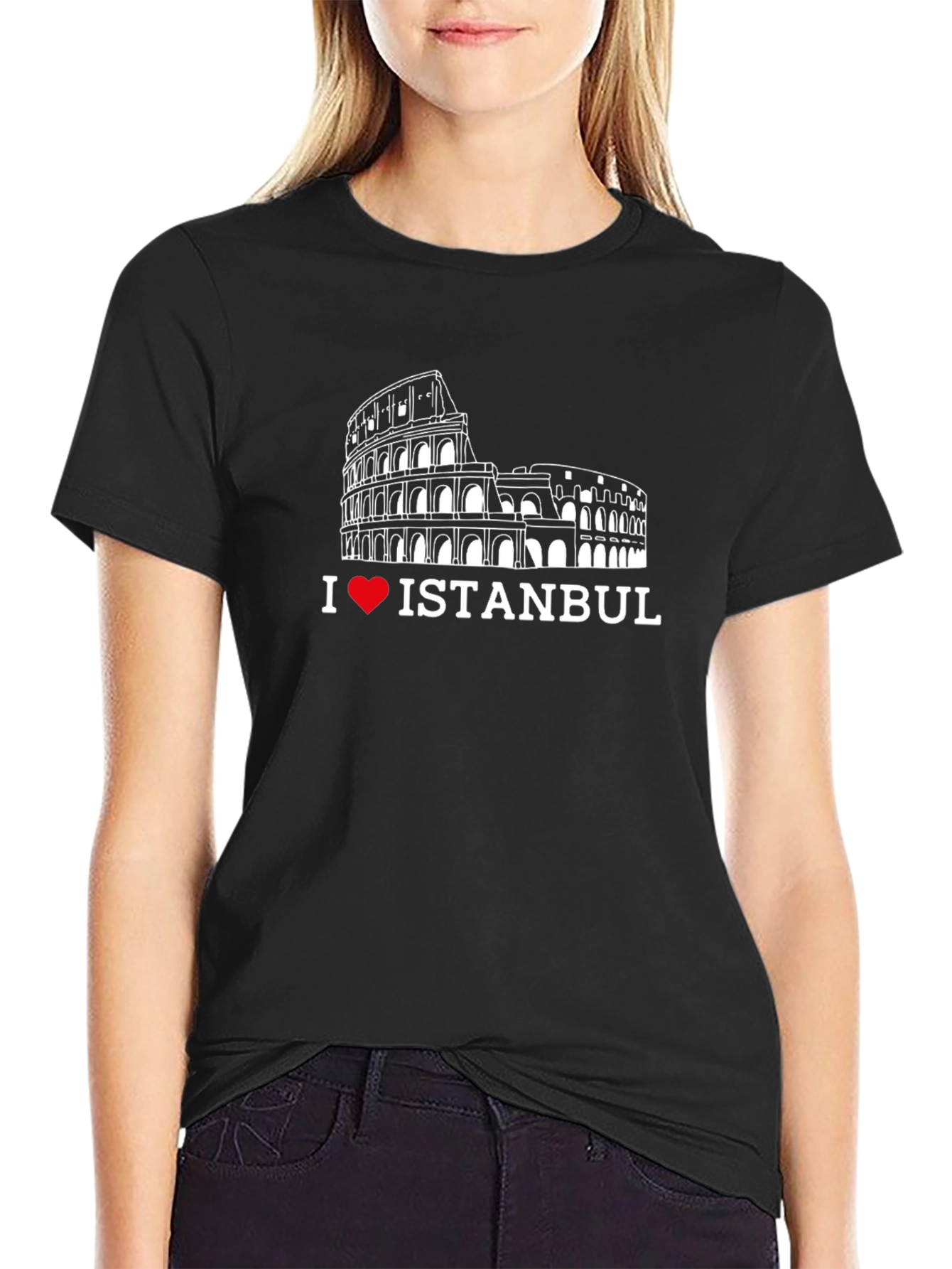I Love Istanbul Black Graphic Tee