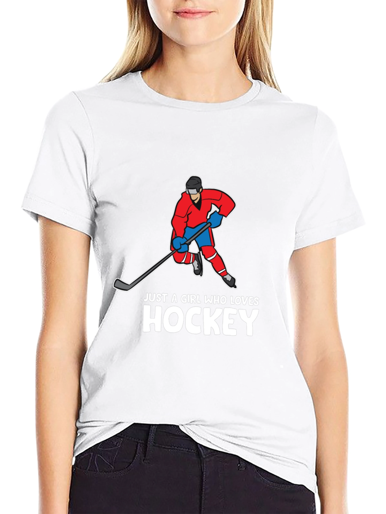 Hockey Girl T-Shirt - Sporty Graphic Tee