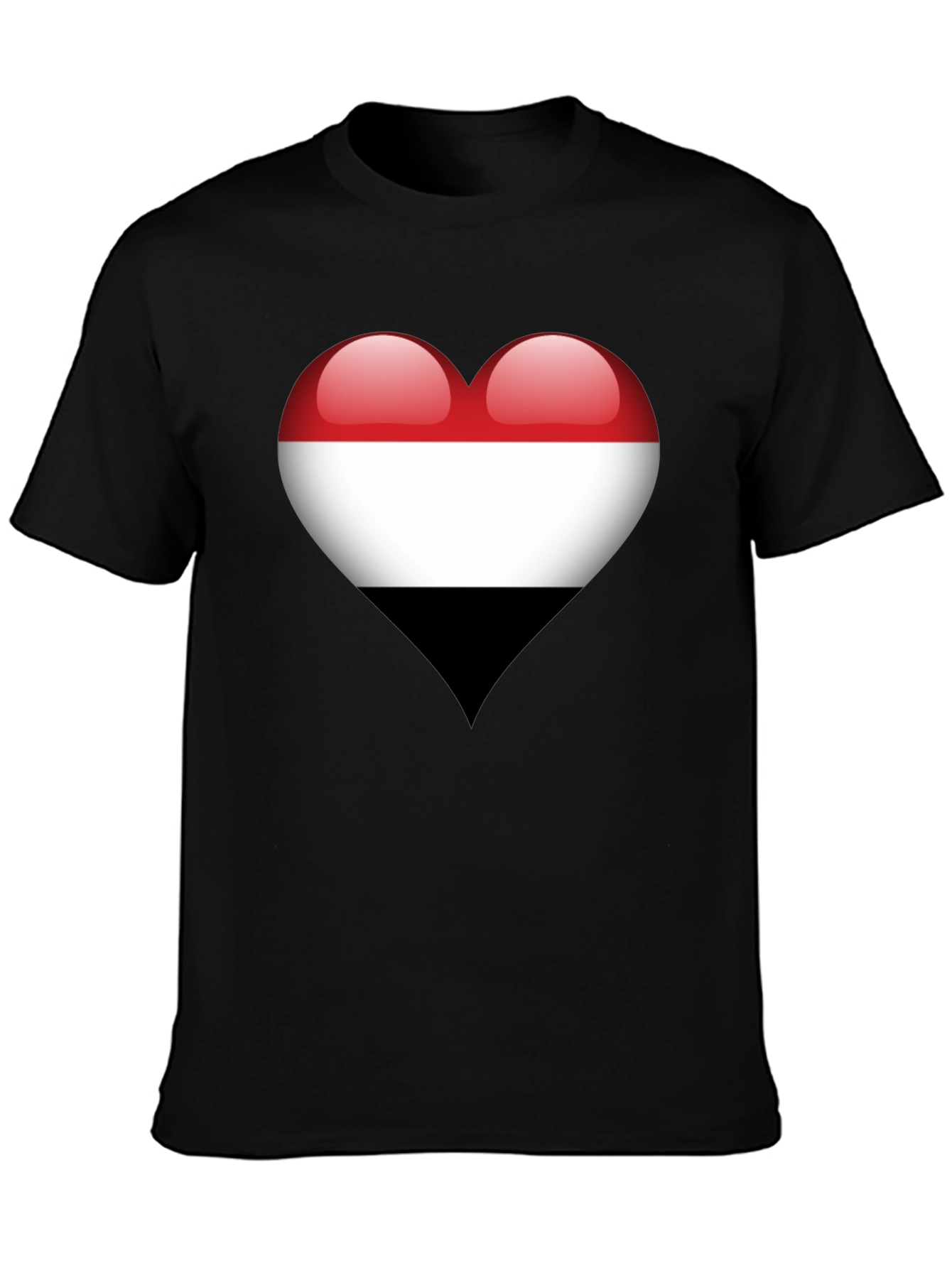 Yemen Flag Heart T-Shirt - Show Your Love!