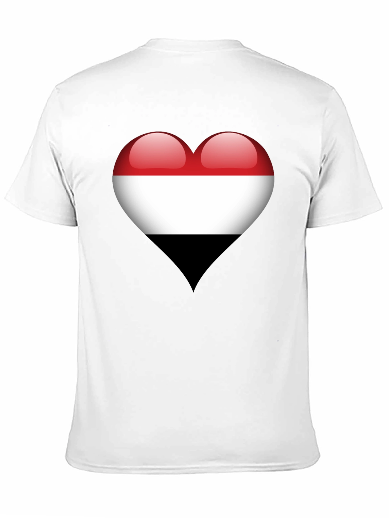 Yemen Flag Heart T-Shirt - Show Your Love!