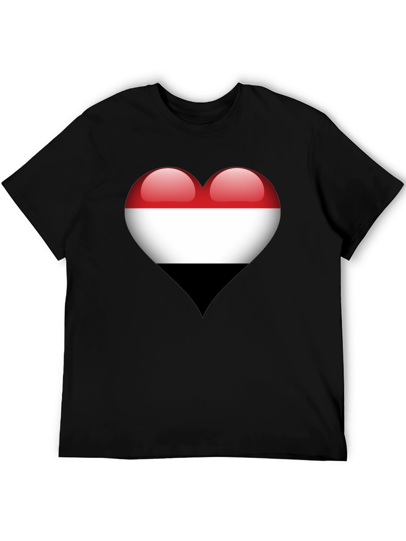 Yemen Flag Heart T-Shirt - Show Your Love!