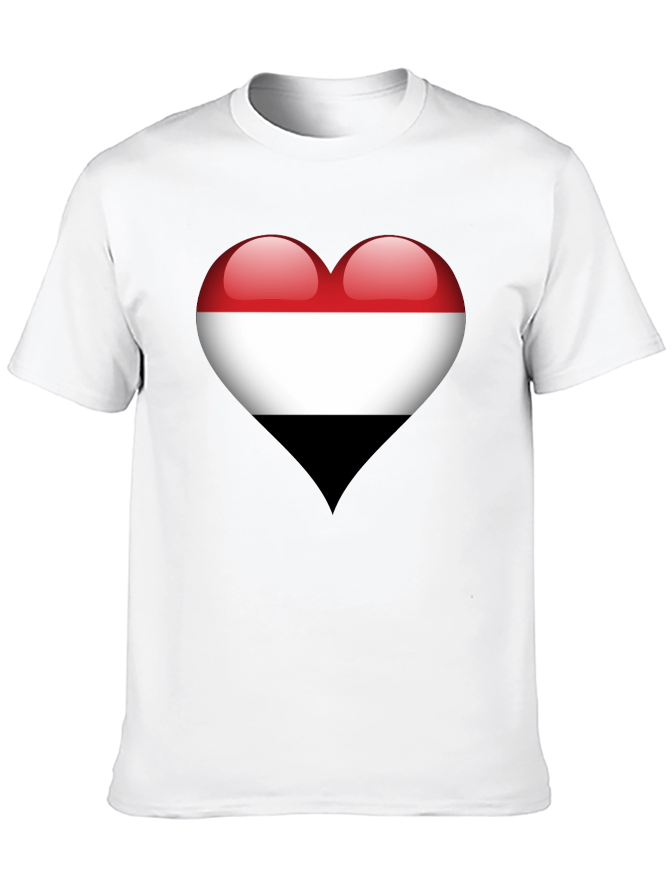Yemen Flag Heart T-Shirt - Show Your Love!