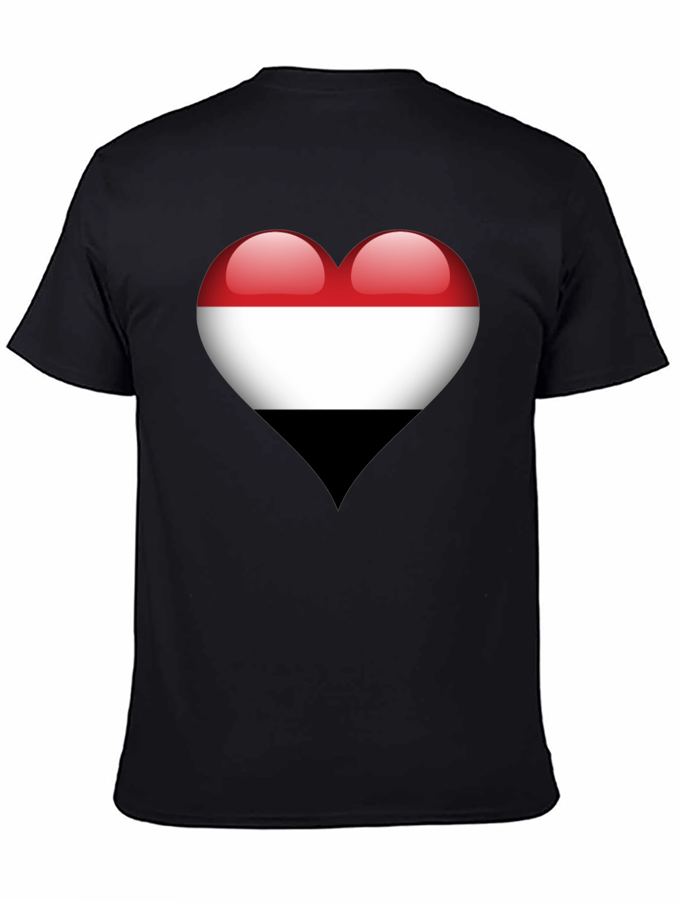 Yemen Flag Heart T-Shirt - Show Your Love!