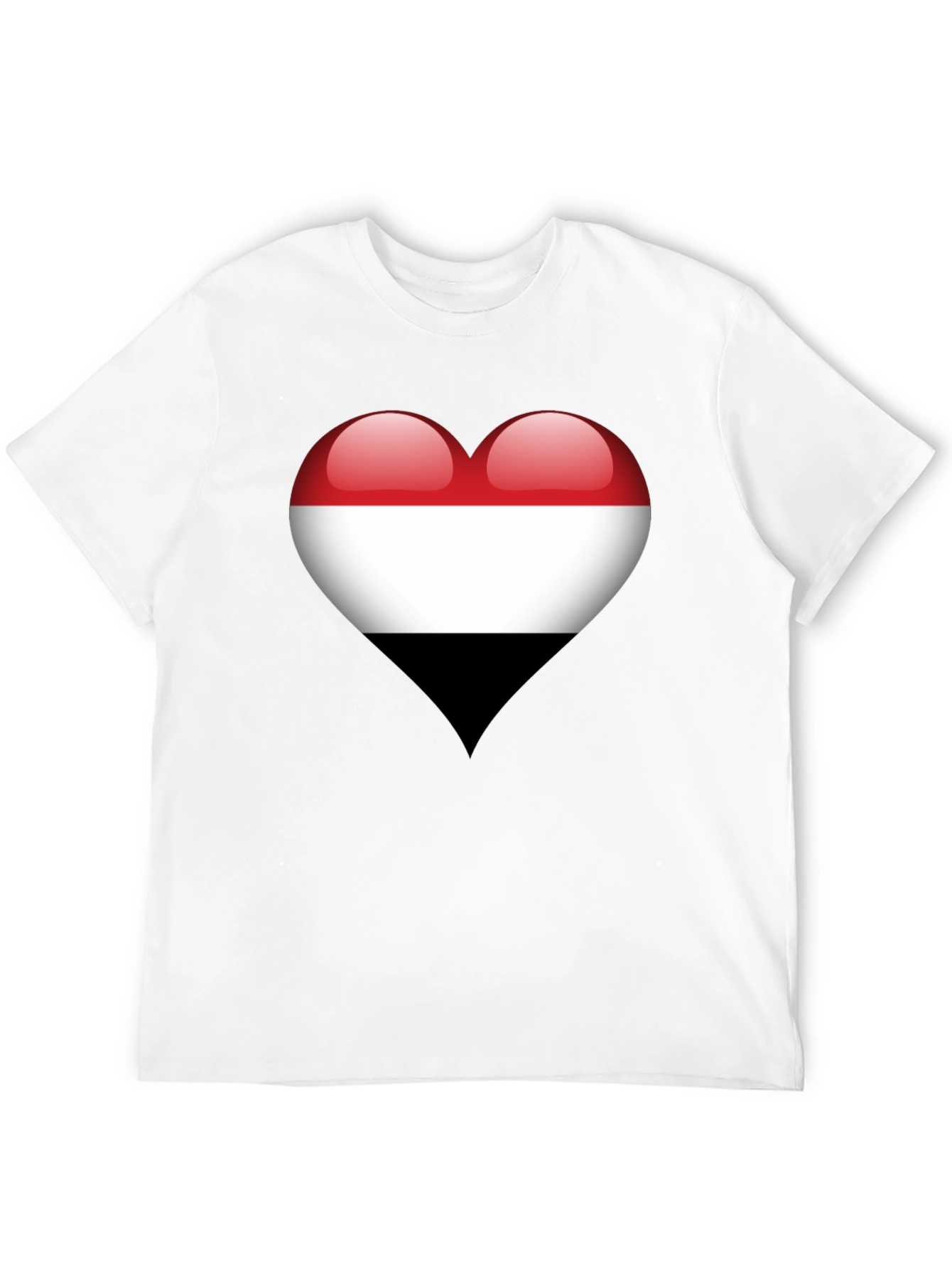 Yemen Flag Heart T-Shirt - Show Your Love!