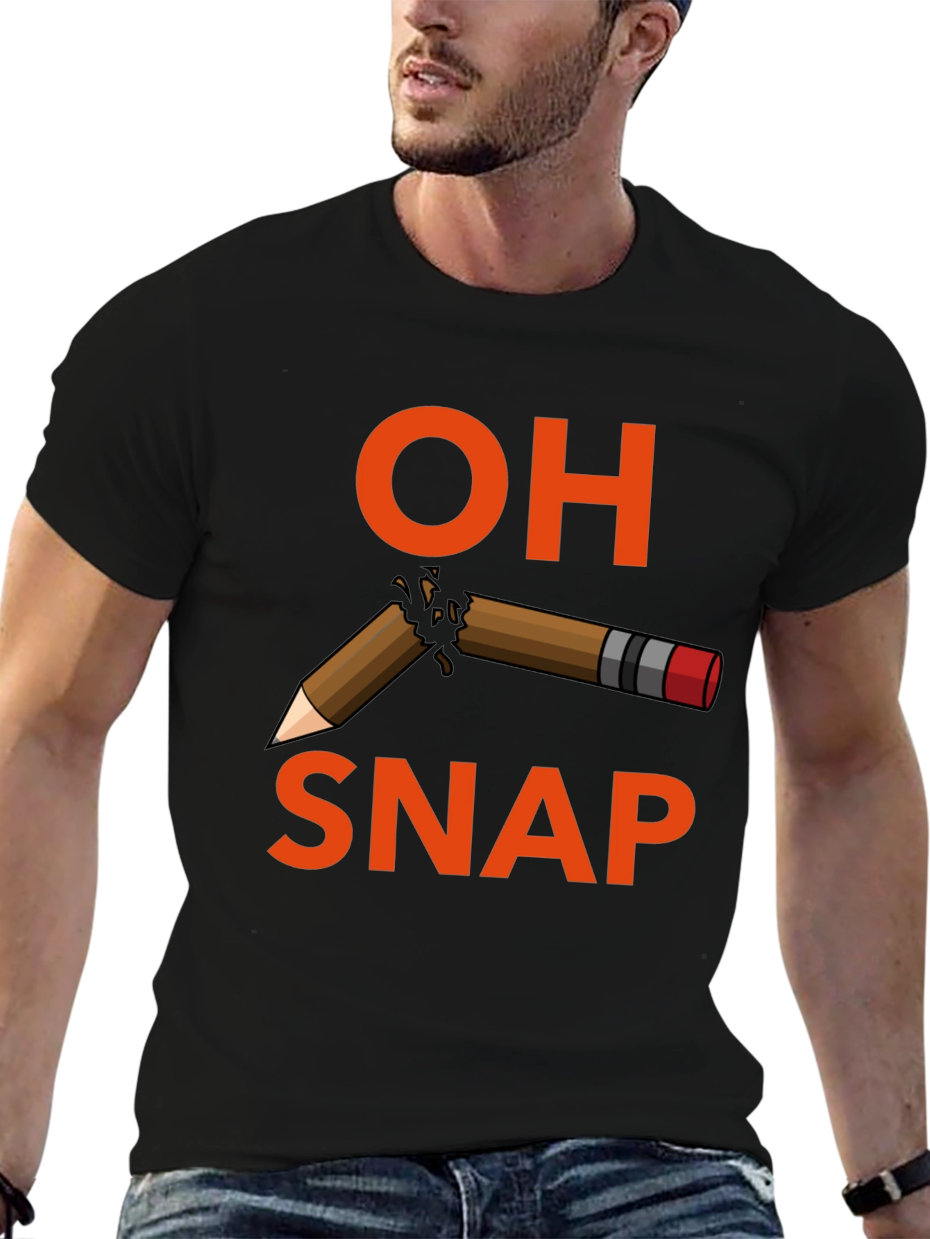 Oh Snap Broken Pencil Humor T-Shirt