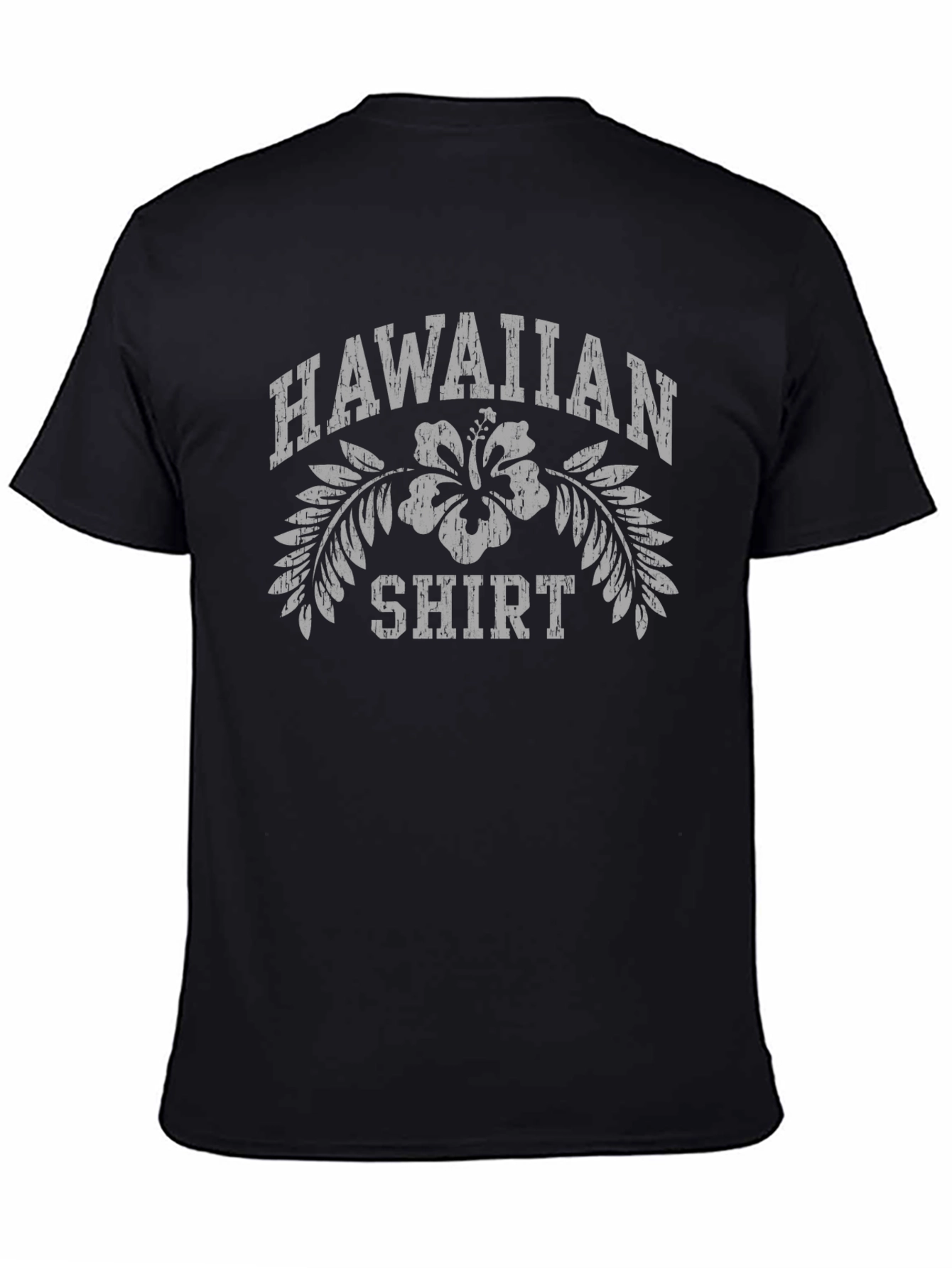 Hawaiian Shirt Graphic Tee - Black