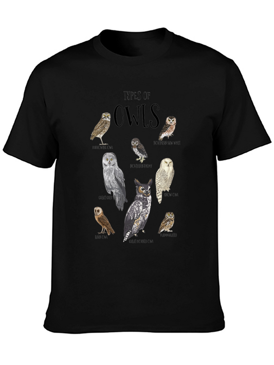 Types of Owls Graphic T-Shirt