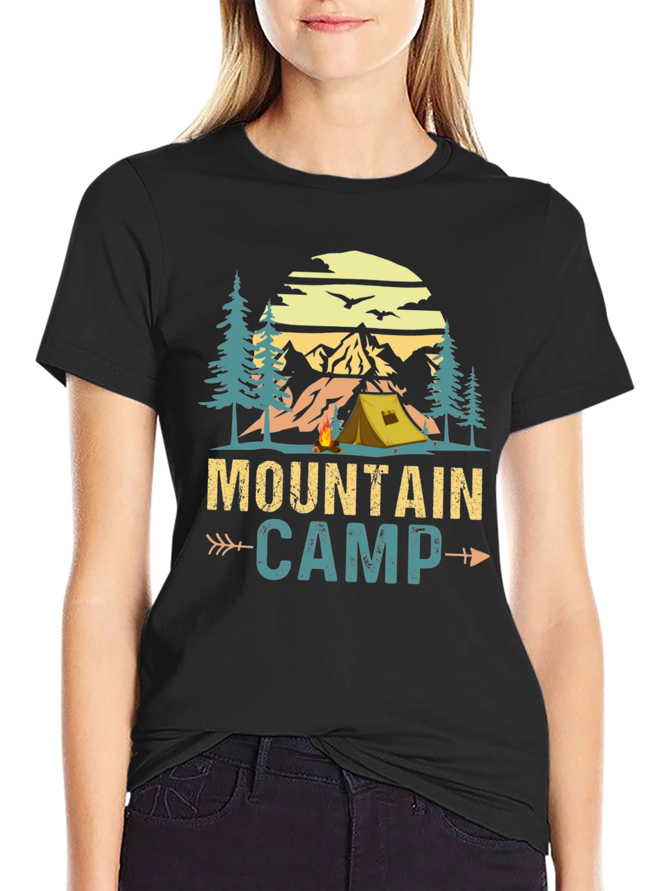 Mountain Camp Graphic Tee - Adventure Awaits!