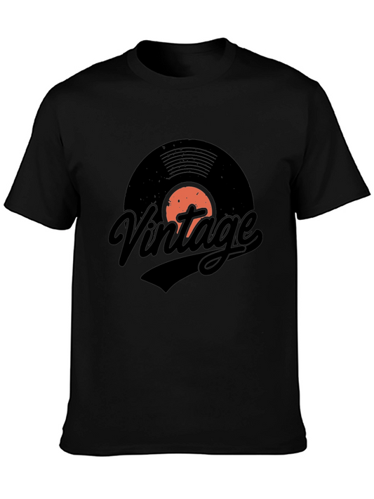 Vintage Record Graphic Tee - Retro Style