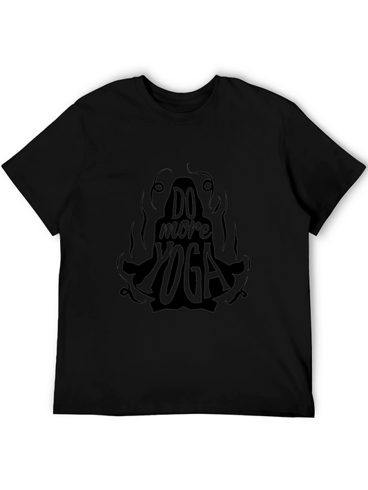 Mens Black Yoga T-Shirt - Do More Yoga Graphic Tee