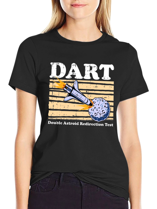DART Mission Black T-Shirt - Asteroid Redirect Graphic