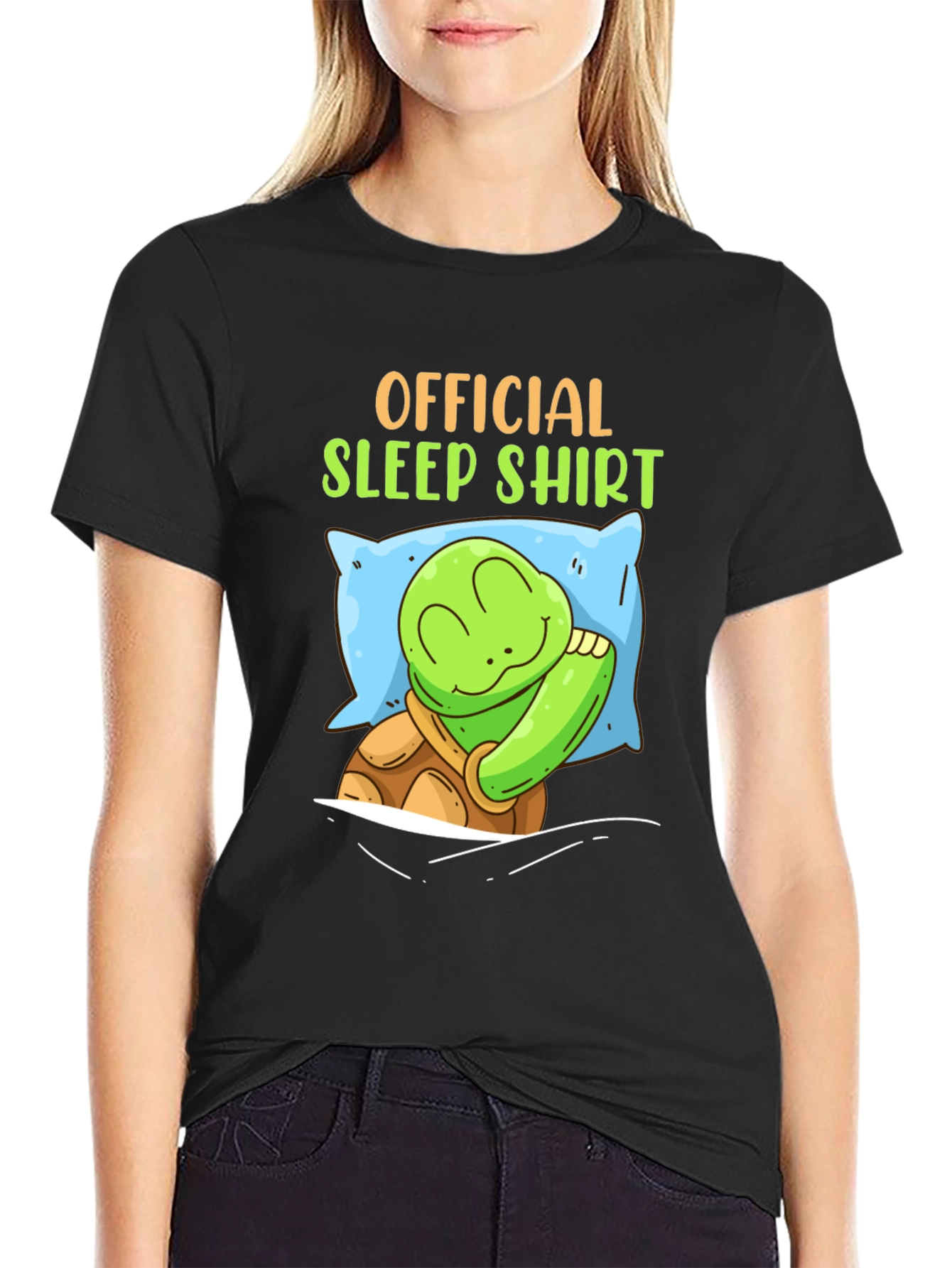 Official Sleep Shirt - Turtle on Pillow T-Shirt