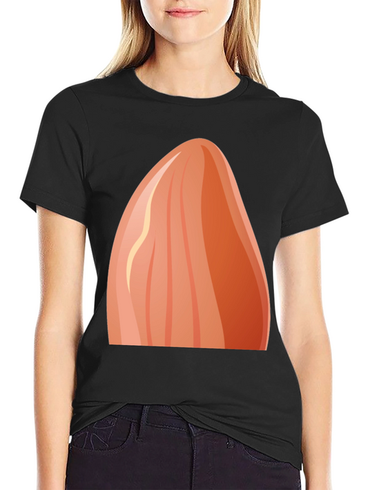 Novelty Almond Graphic Black T-Shirt