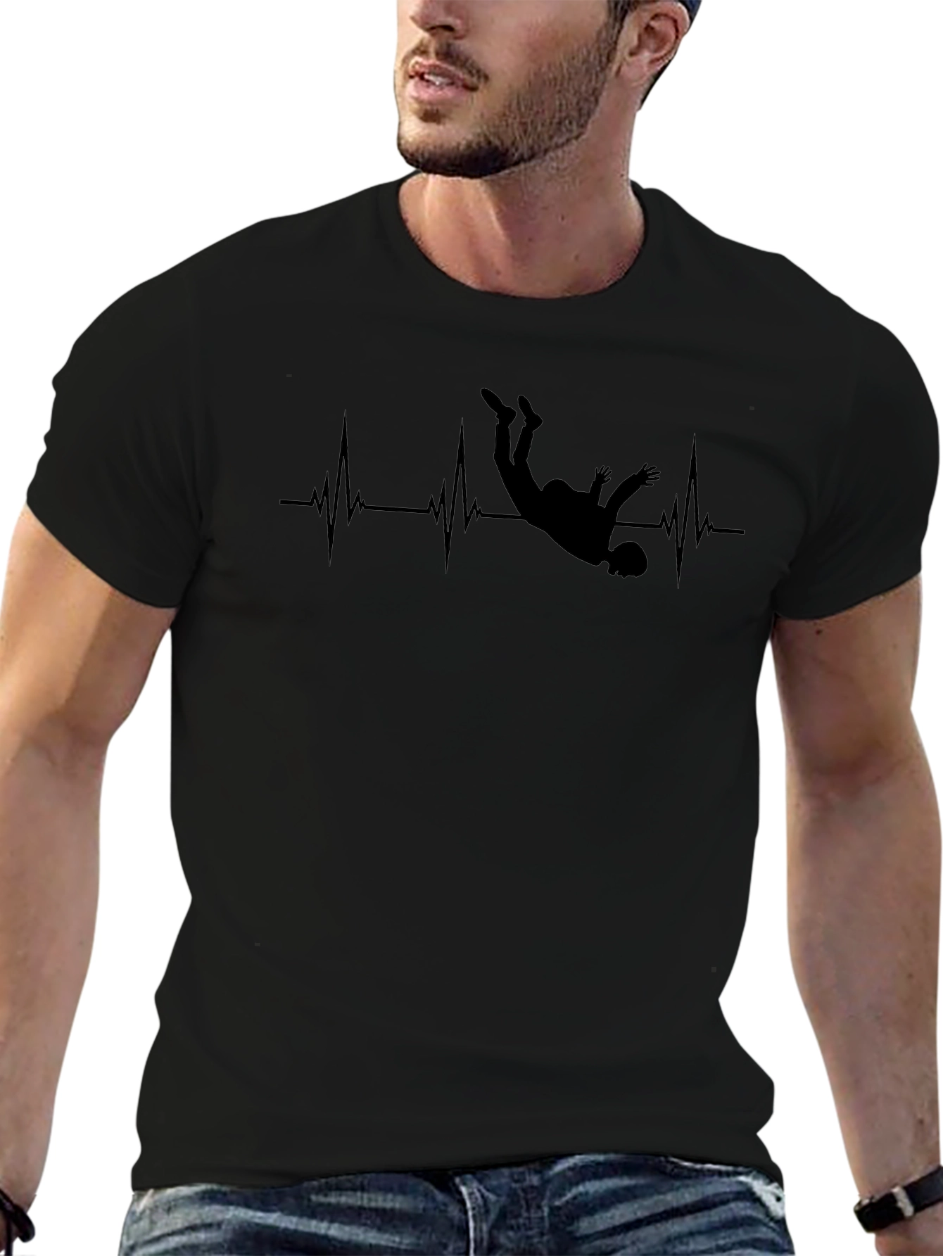 Skydiving Heartbeat T-Shirt - Thrill Seeker Tee