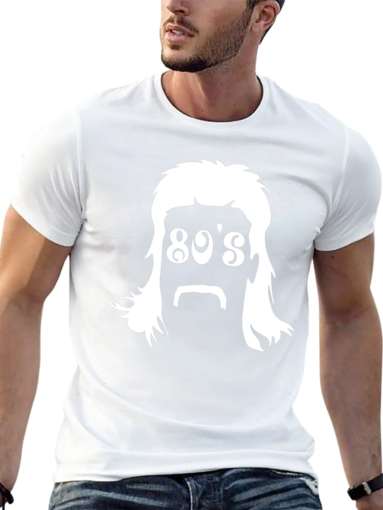 Retro 80s Hair T-Shirt - Black