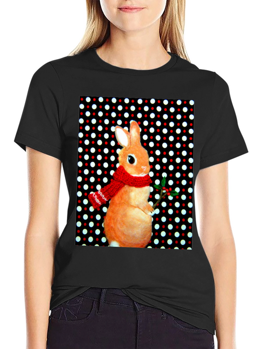 Festive Rabbit Graphic Tee - Holiday Edition