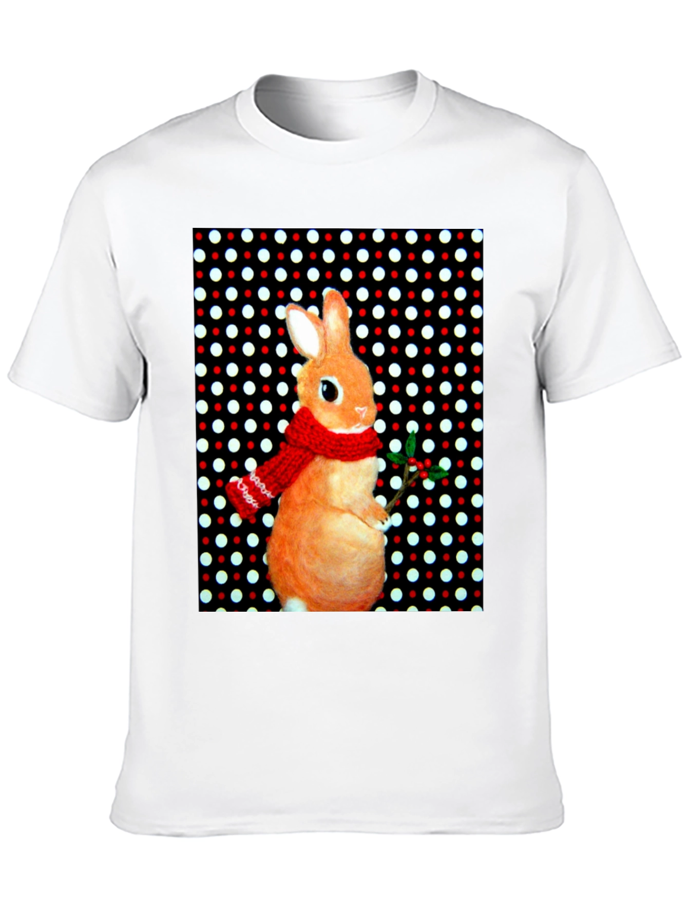 Festive Rabbit Graphic Tee - Holiday Edition