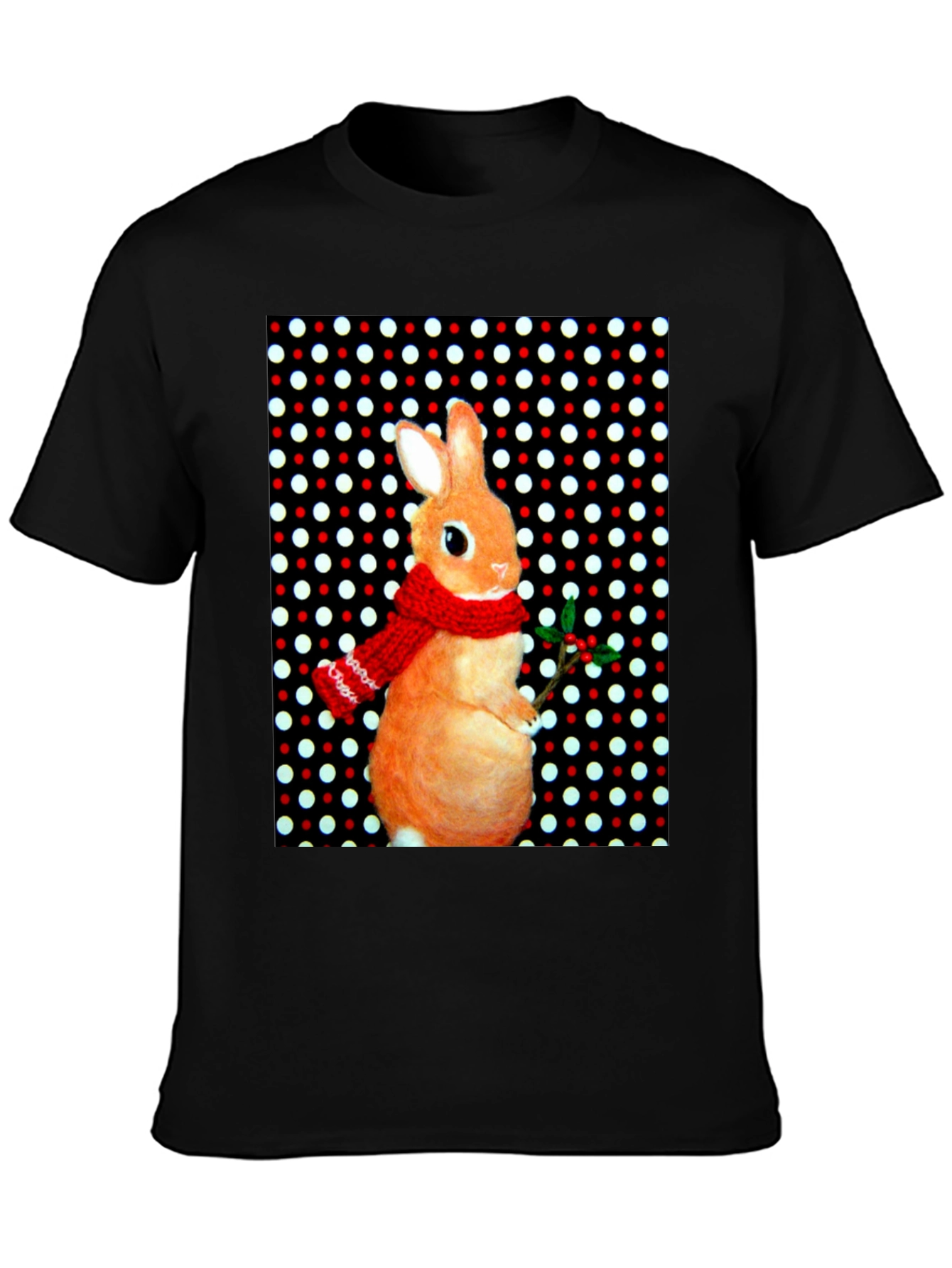Festive Rabbit Graphic Tee - Holiday Edition