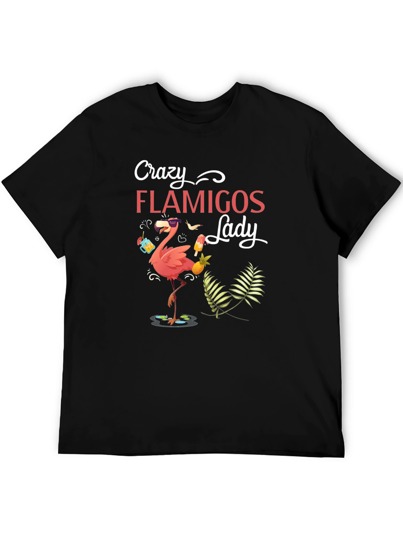 Crazy Flamingos Lady T-Shirt