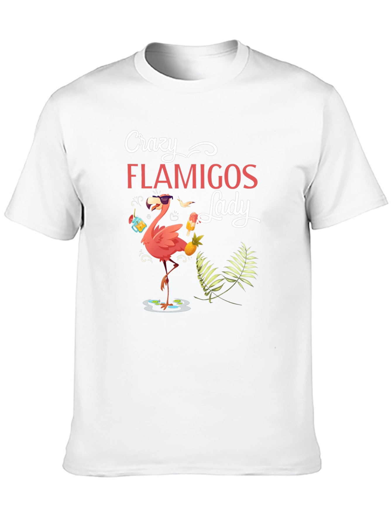 Crazy Flamingos Lady T-Shirt