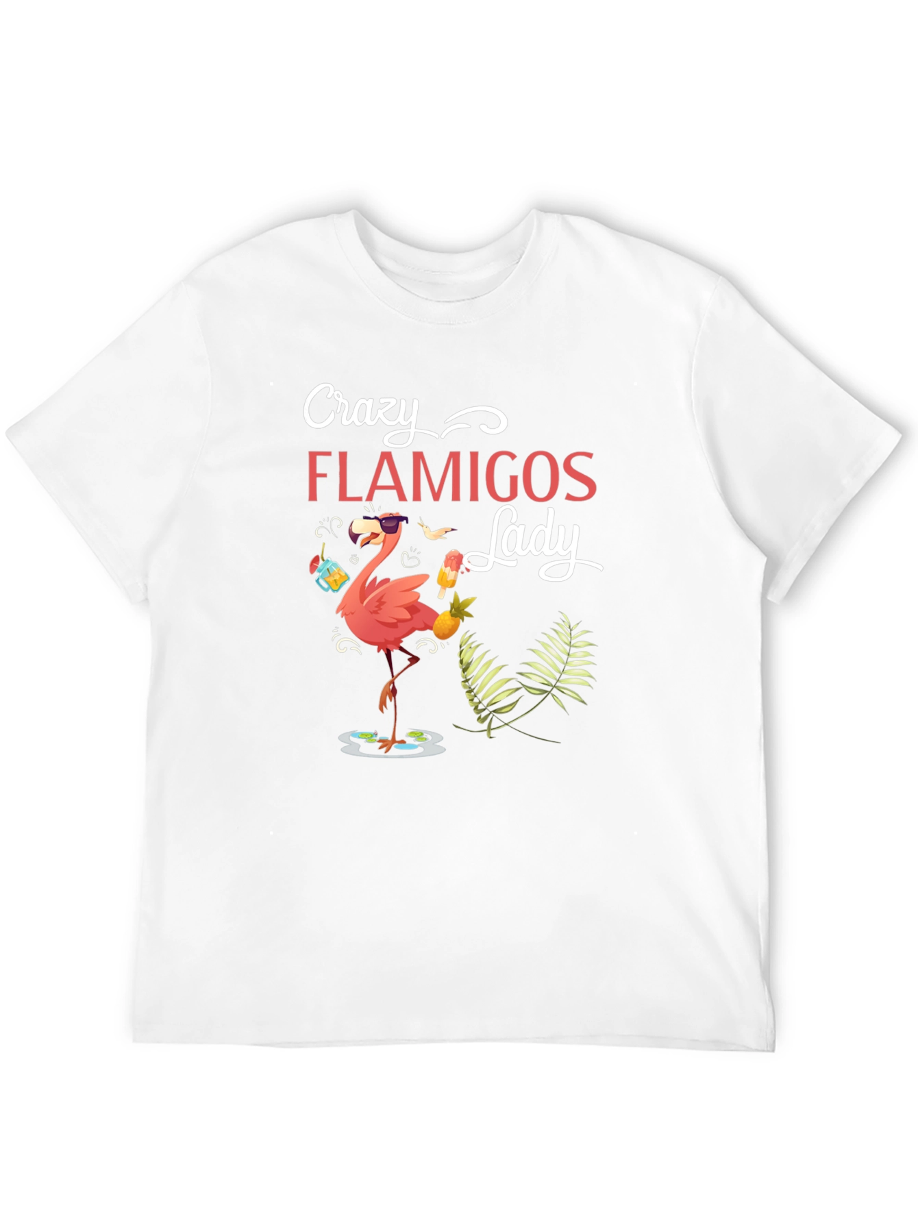 Crazy Flamingos Lady T-Shirt