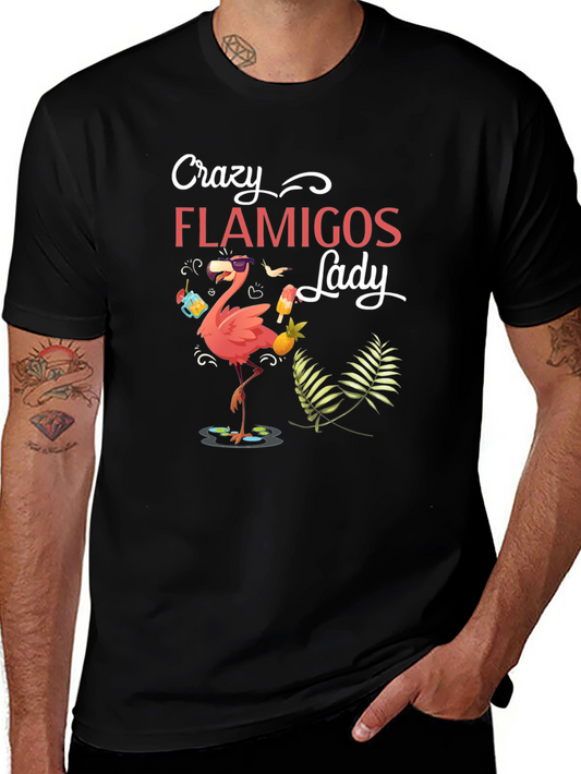 Crazy Flamingos Lady T-Shirt