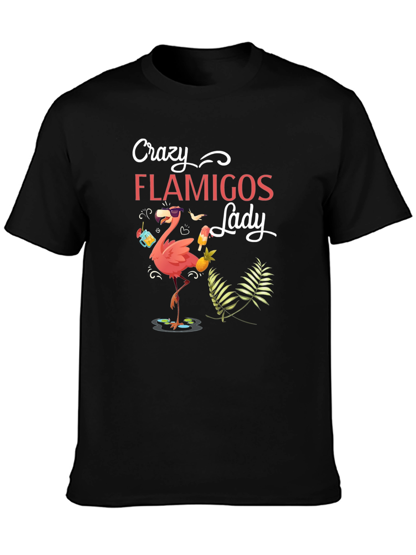 Crazy Flamingos Lady T-Shirt