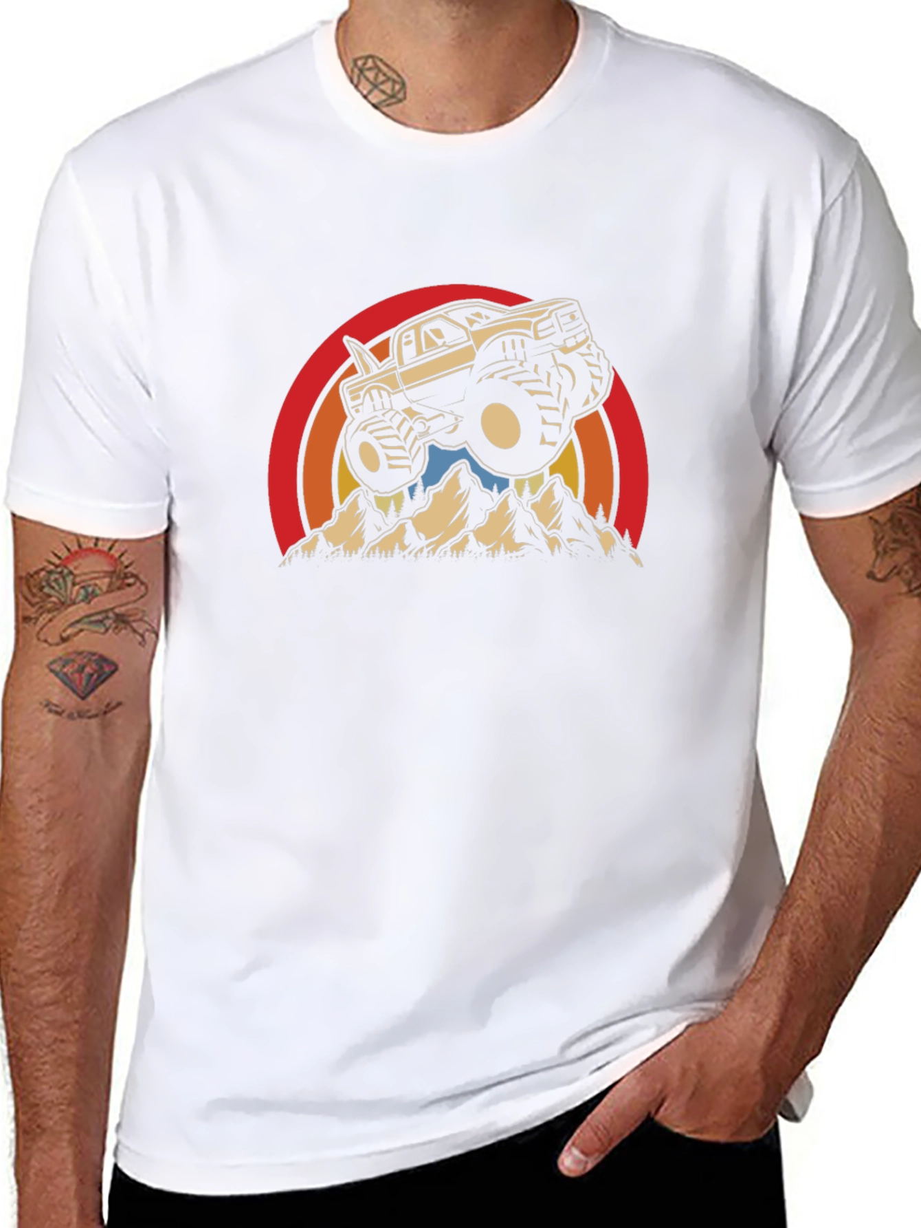 Monster Truck Retro Graphic Tee
