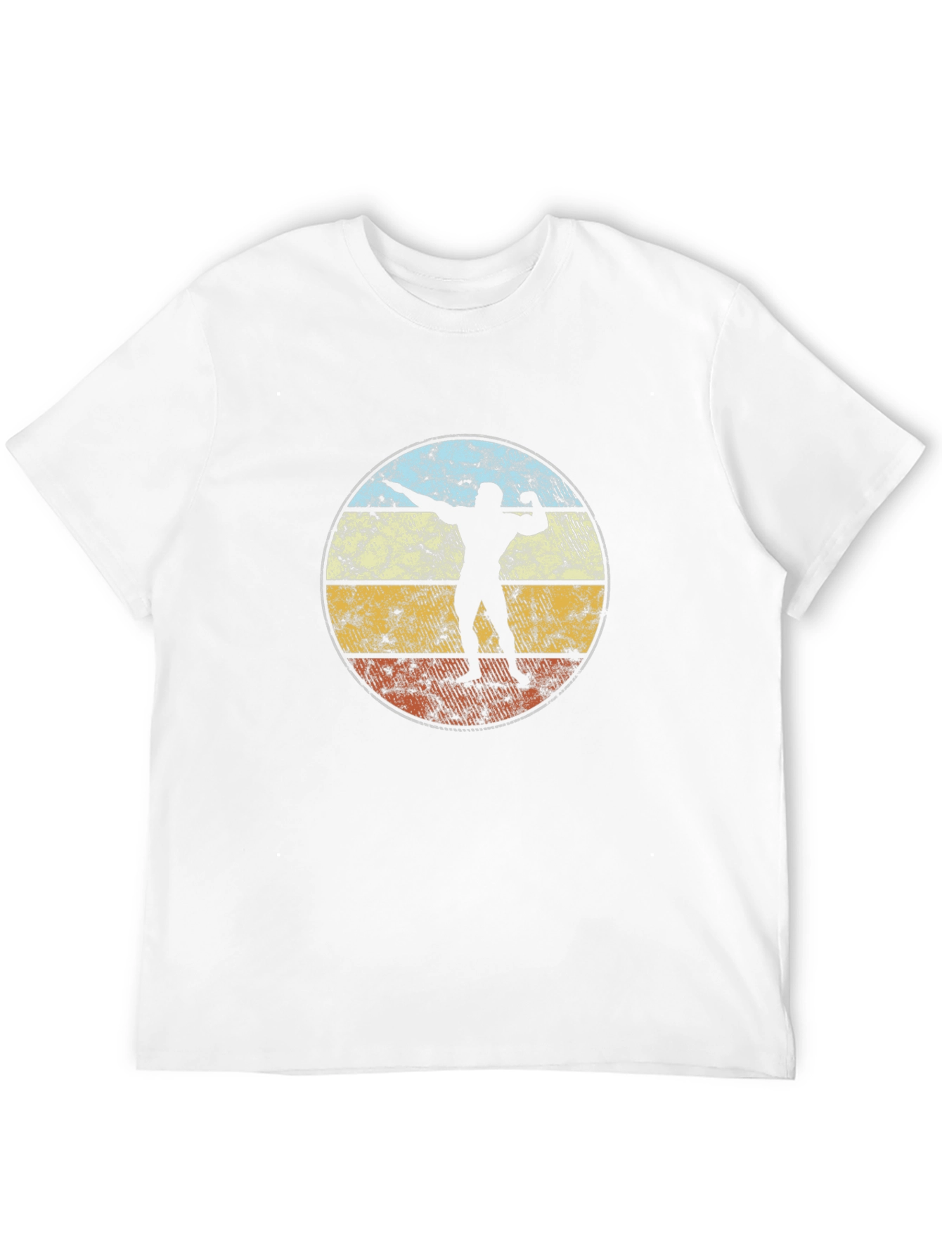 Retro Shot Put T-Shirt - Black Graphic Tee