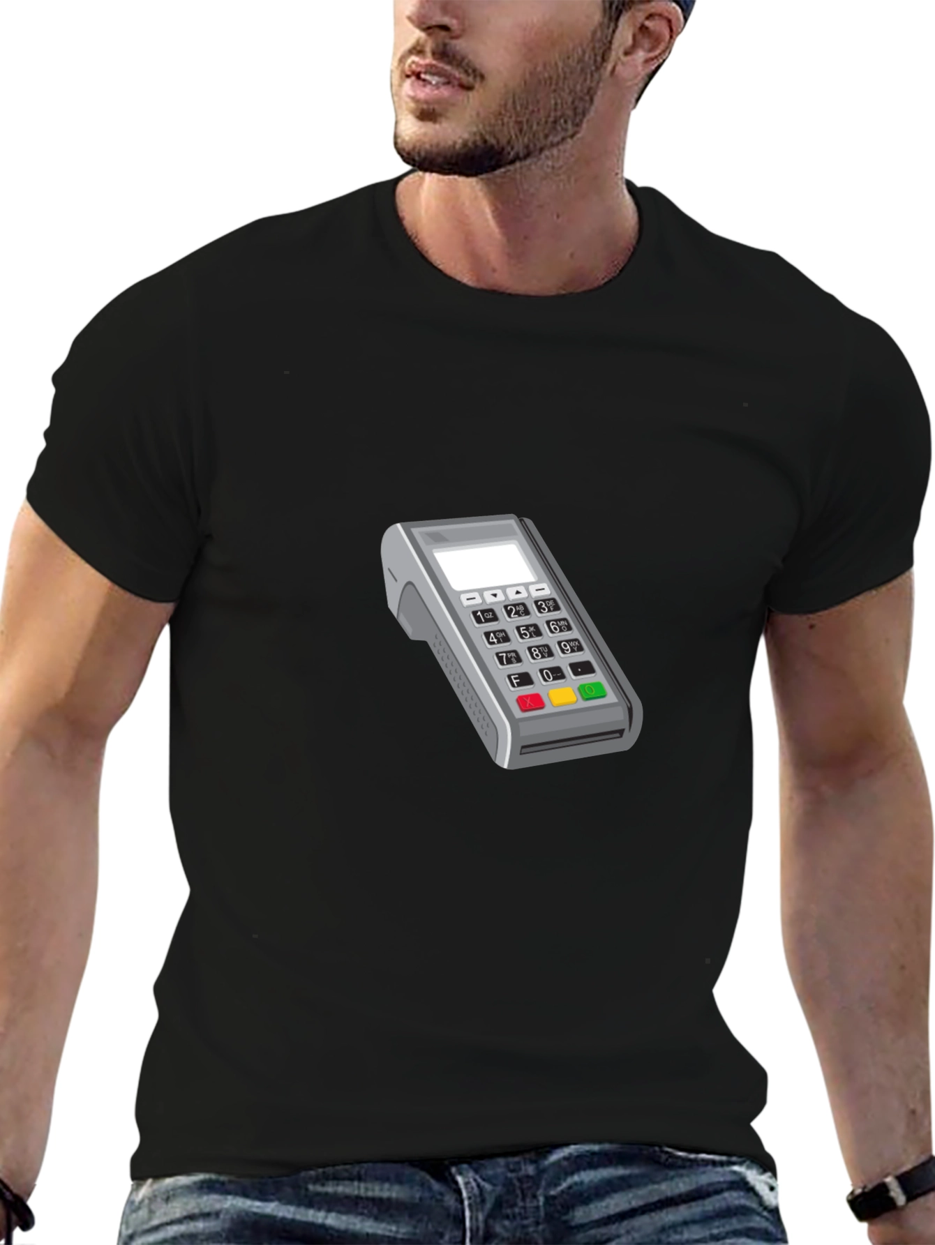 Modern POS Terminal Graphic Tee - Black