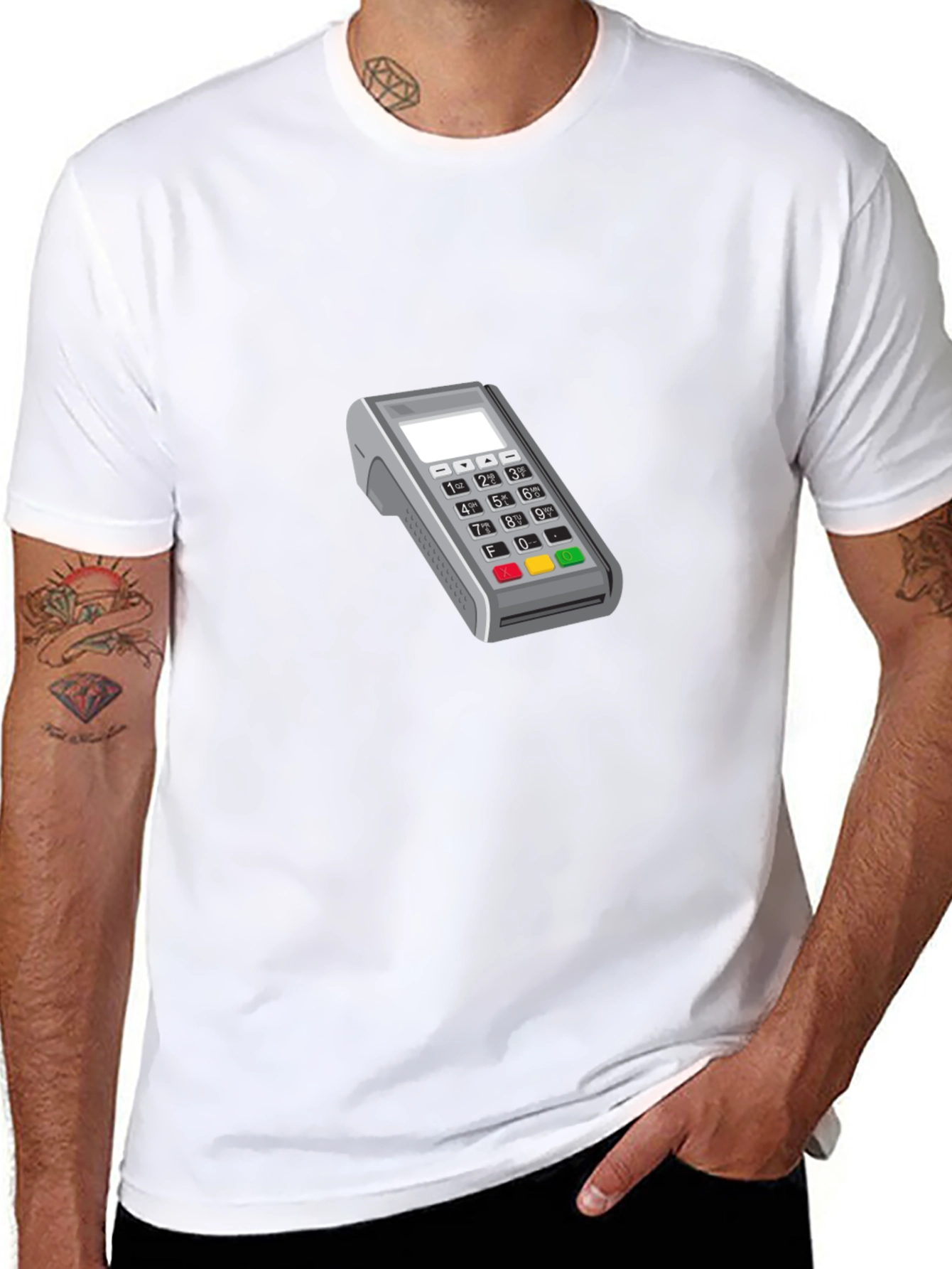 Modern POS Terminal Graphic Tee - Black