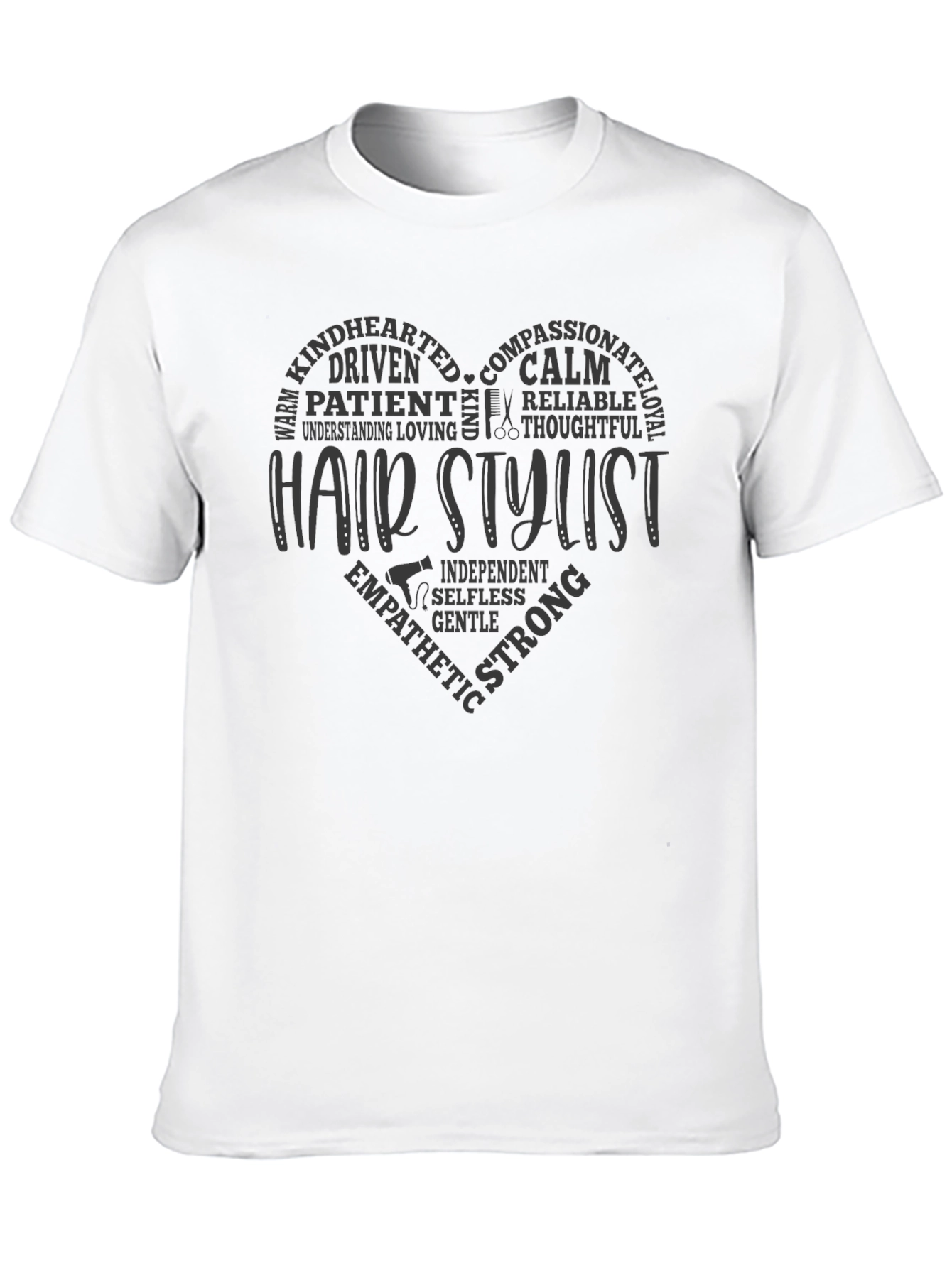 Hair Stylist Heart Graphic T-Shirt